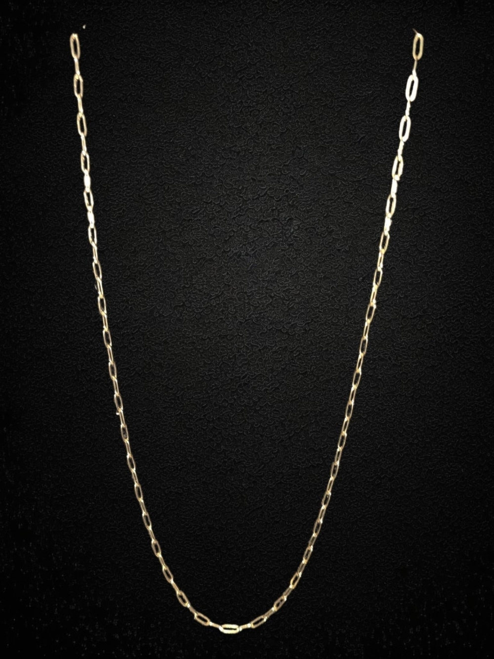 Classic Paperclip Chain Necklace in Gold 20 inch with exteneder